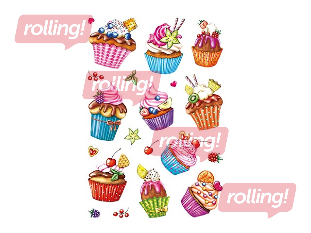 Kleebised Herma Decor, sädelevad muffinid, 2 lehte