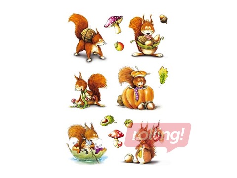 Stickers Herma Decor, BROWN SQUIRREL, 3 sheets