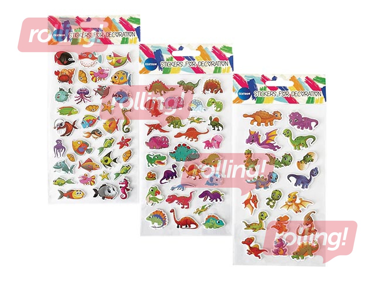 Kleebised Centrum Puffy Animals, 1 leht