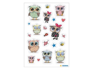 Sticker Little Owl & Friends, 1 sheet