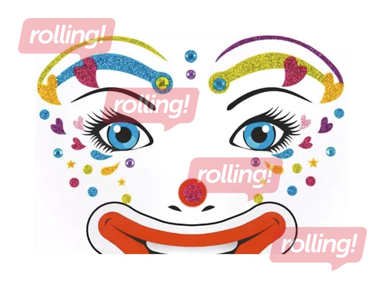 PROMO Näokunsti kleebised Clown Lotta