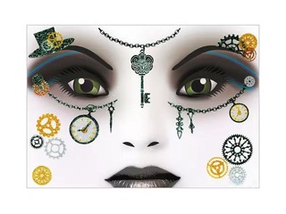 PROMO Näokunsti kleebised Steampunk Amelia