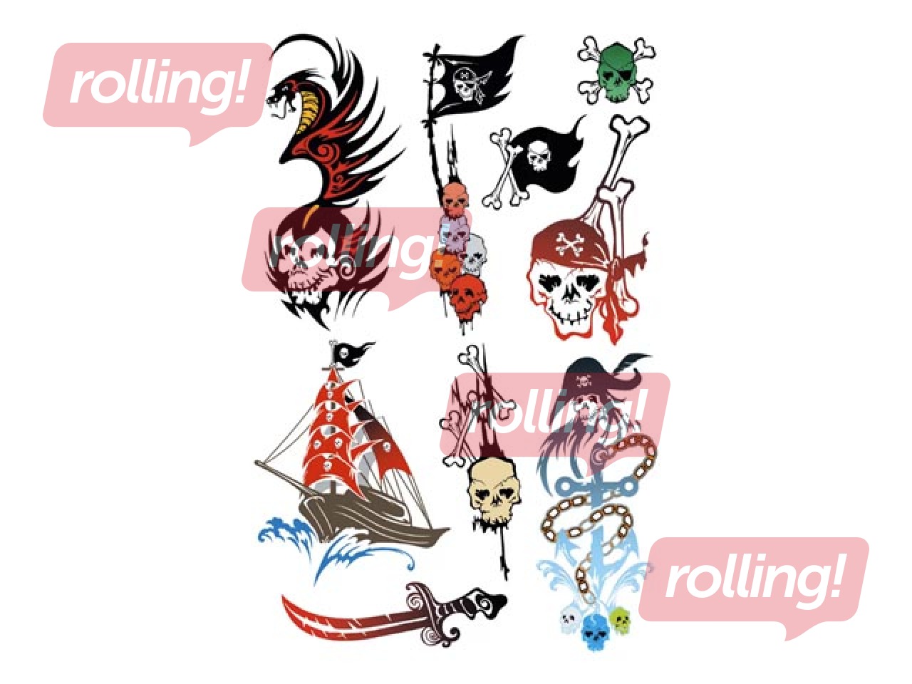 Classic tattoo colour Pirates