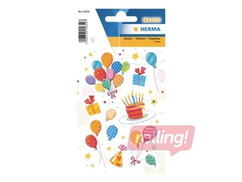 Stickers - Birthday Party with glittering rhinestones