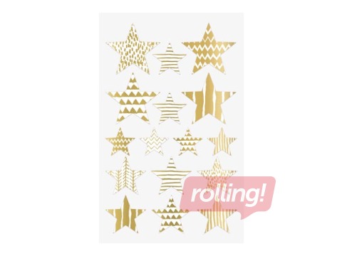 Наклейки декоративные Звезды, золотые