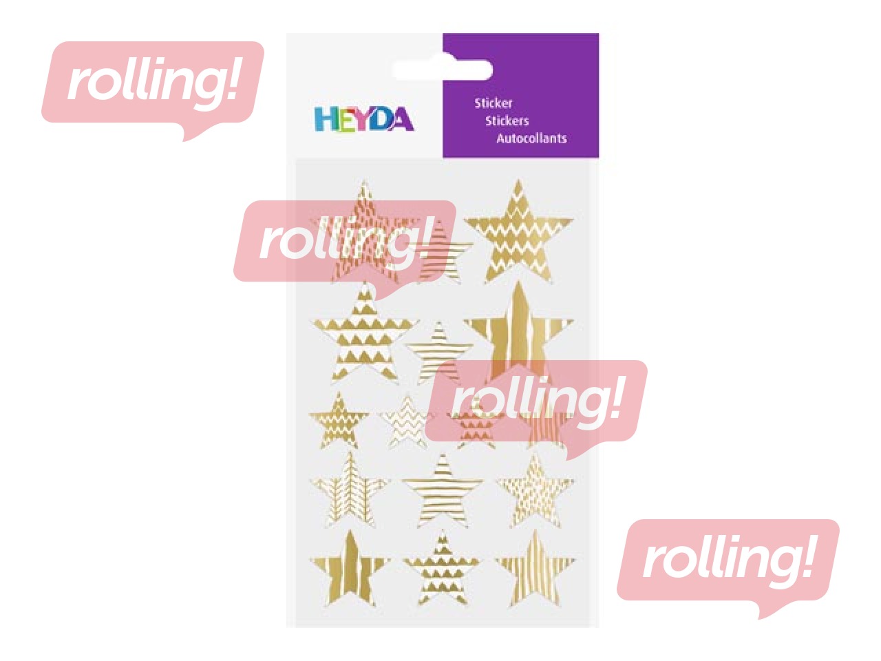 Наклейки декоративные Звезды, золотые