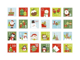 Kleebised Herma Decor Advent calendar, sädelevad
