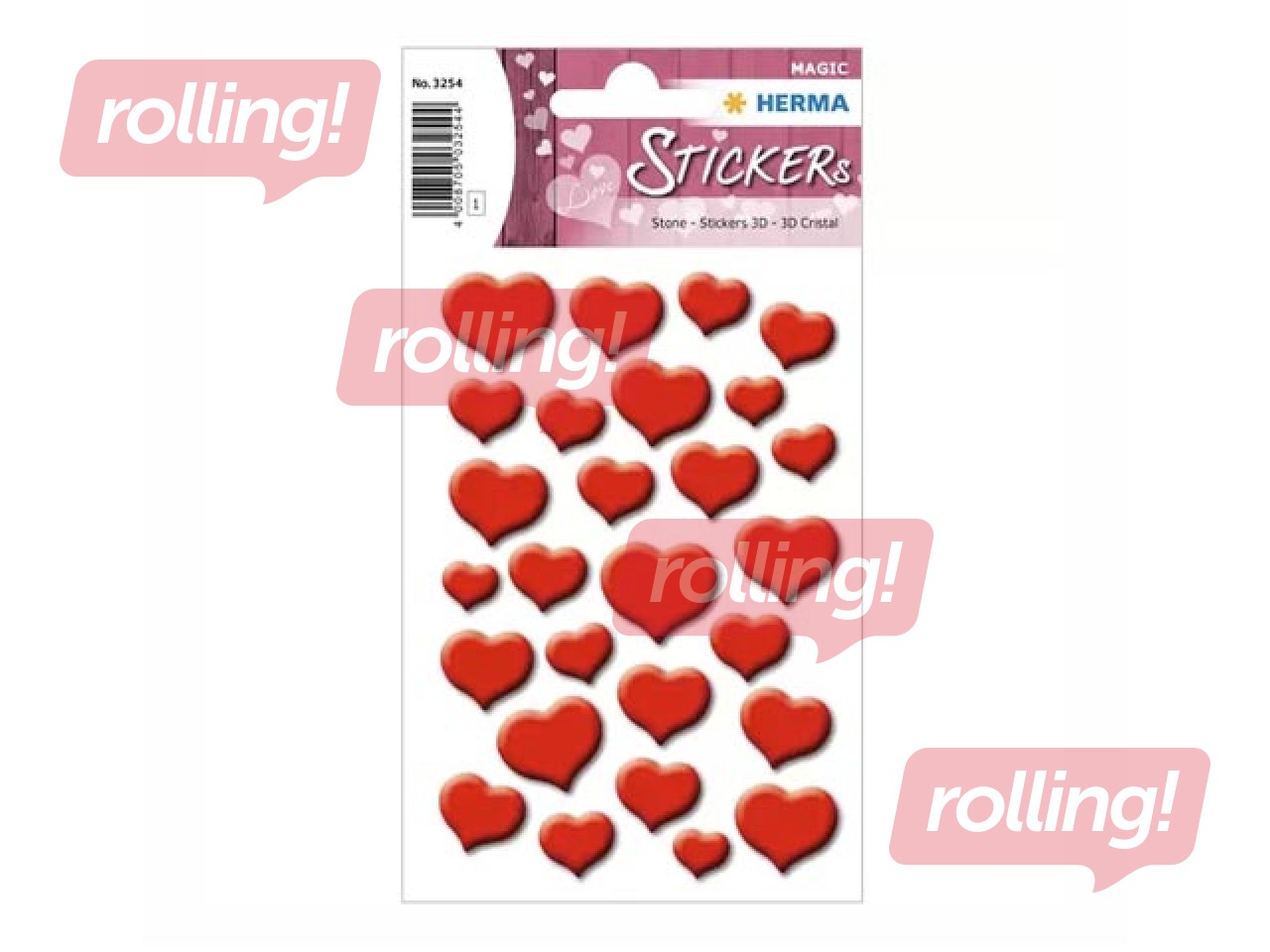 Kleebised Herma Magic, Red hearts, 1 leht