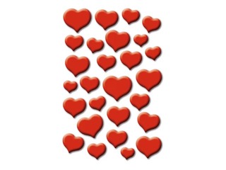 Kleebised Herma Magic, Red hearts, 1 leht
