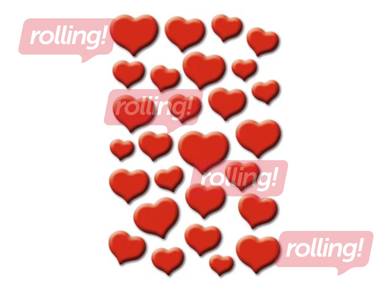 Kleebised Herma Magic, Red hearts, 1 leht