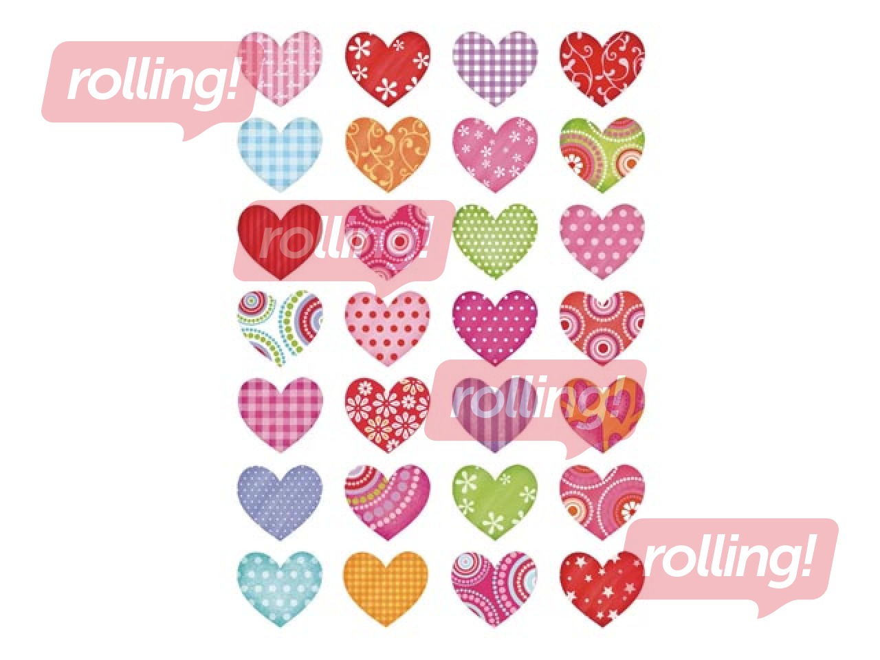Kleebised Herma Decor Colourful hearts, 3 lehte
