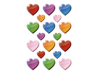 Uzlīmes Herma Decor Coloured hearts 3 lapas