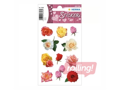 Kleebised Herma Decor Rose blossoms, 3 lehte