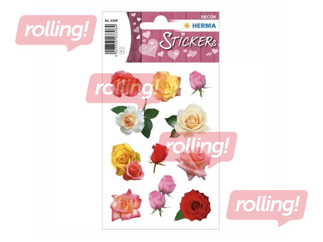 Kleebised Herma Decor Rose blossoms, 3 lehte