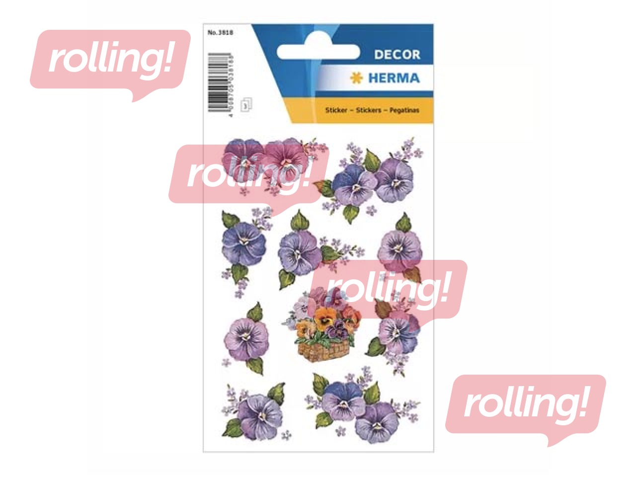 Uzlīmes Herma Decor, Pansy heads, 3 lapas