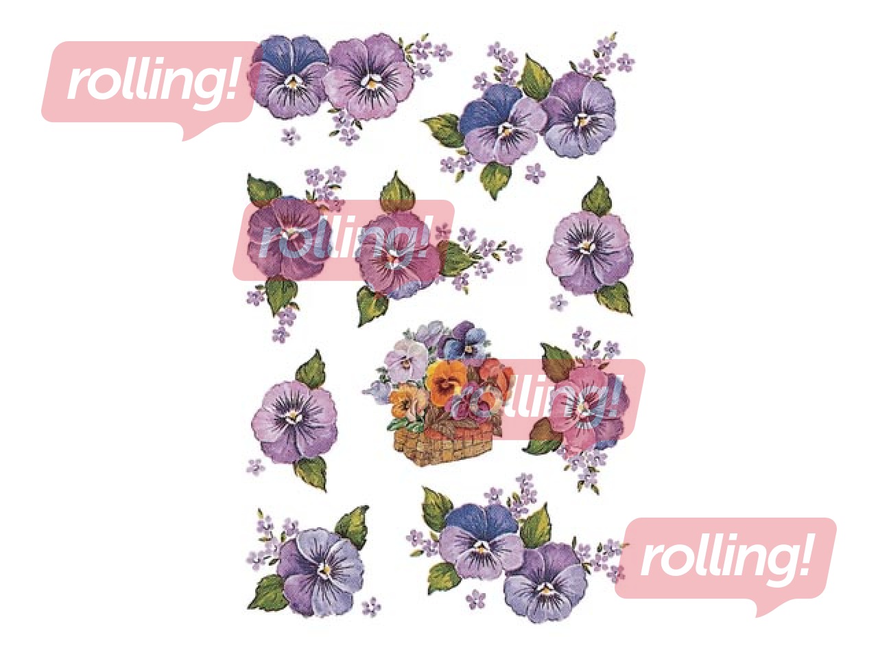 Uzlīmes Herma Decor, Pansy heads, 3 lapas