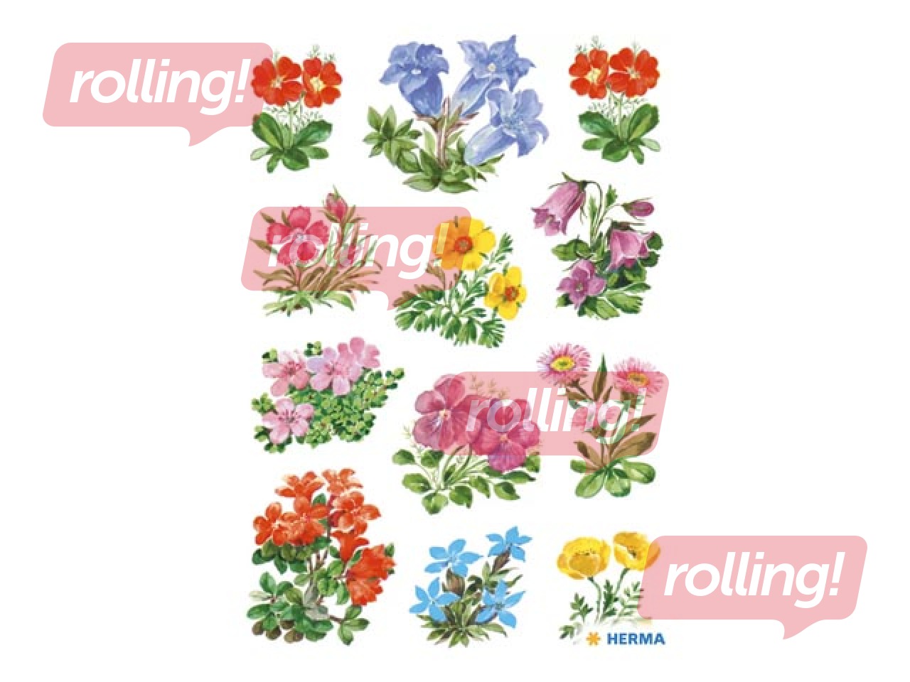 Stickers Herma Decor, Mountain flowers, 3 sheets
