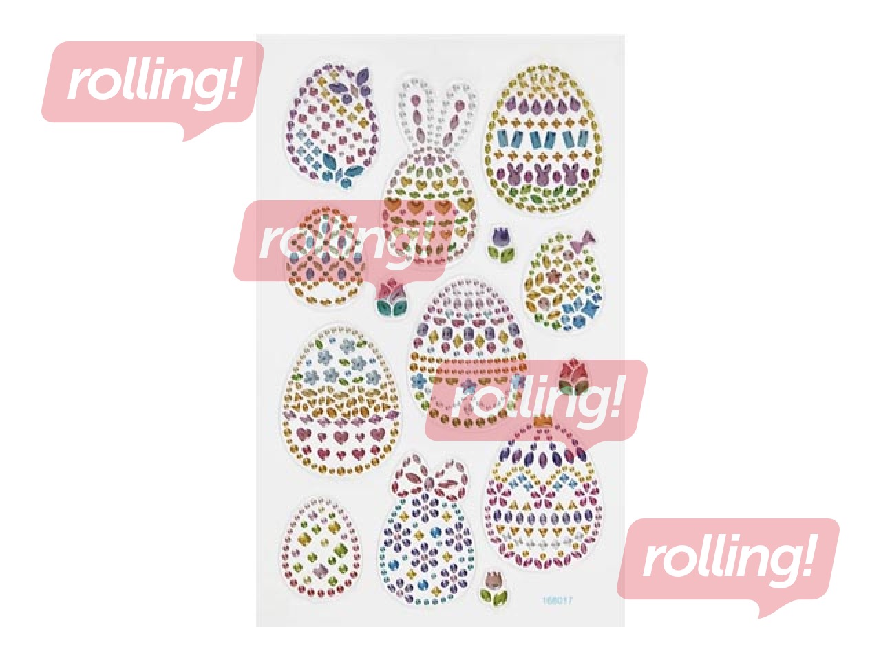 Stickers Diamond Easter eggs 1 sheet