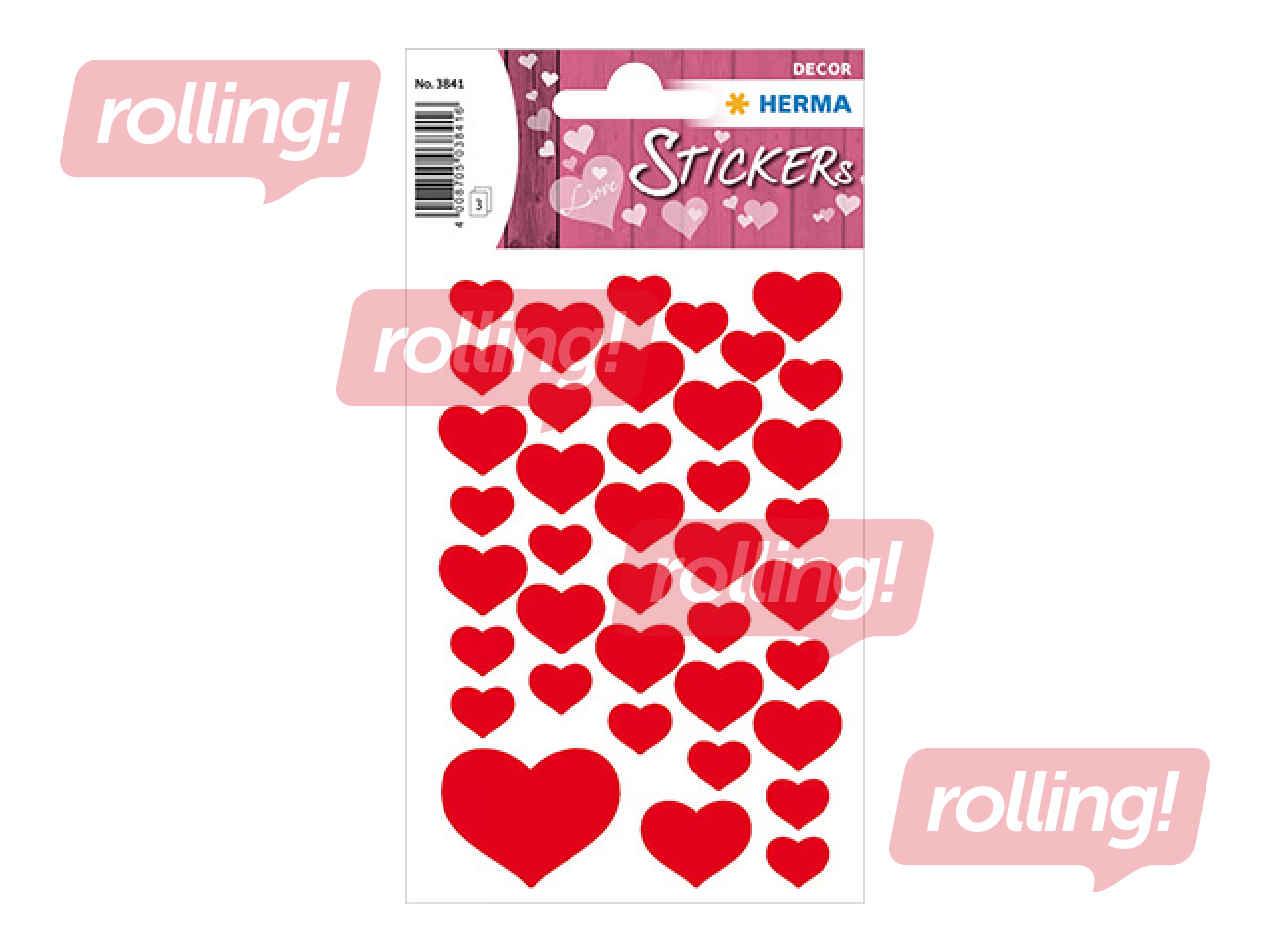 Stickers Herma, Small hearts, 3 sheets