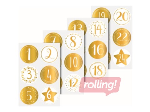 Decorative stickers Advent, gold