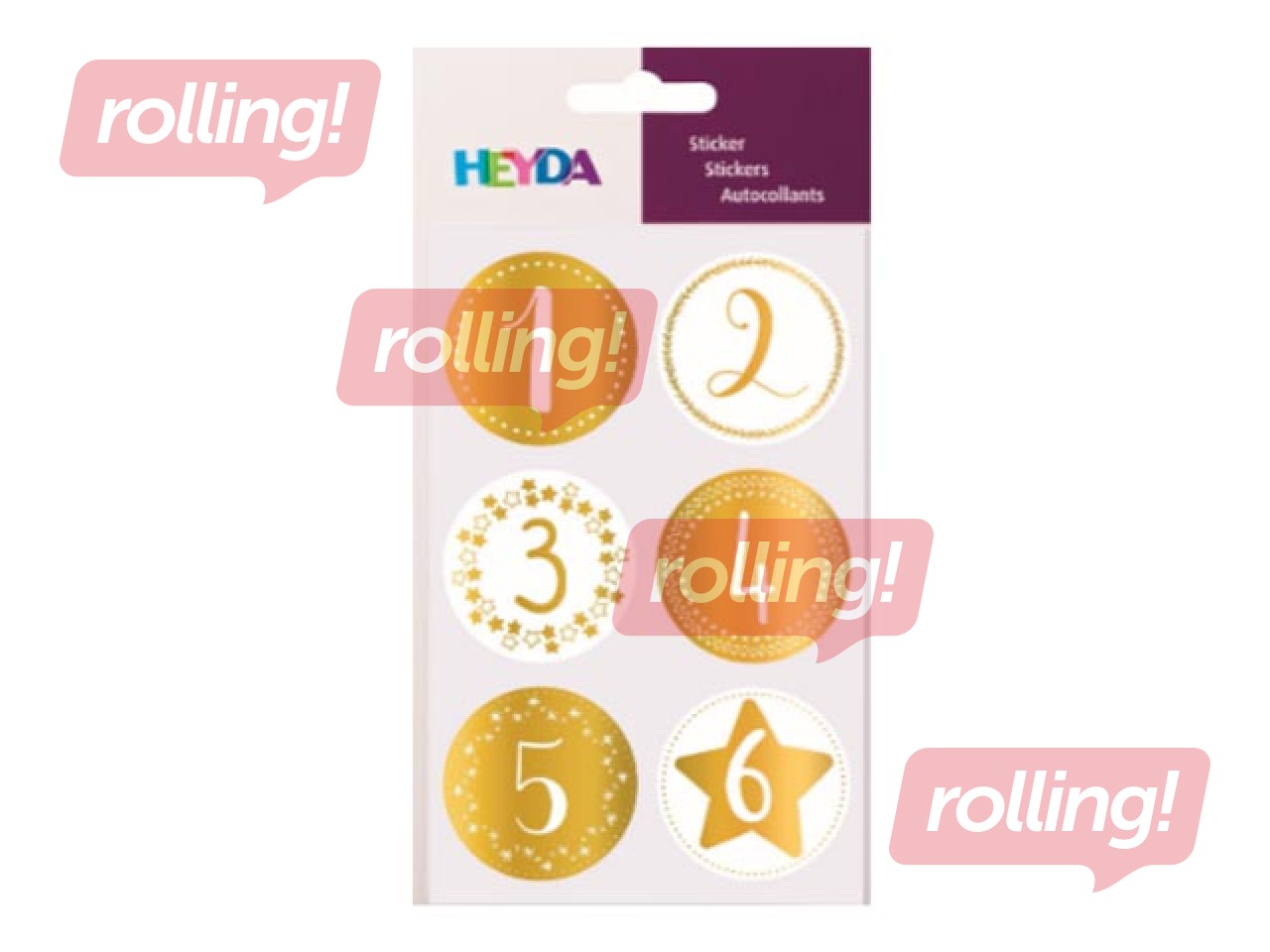 Decorative stickers Advent, gold