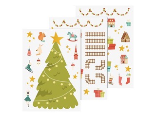 Dekoratīvas uzlīmes logiem Ziemassvētki