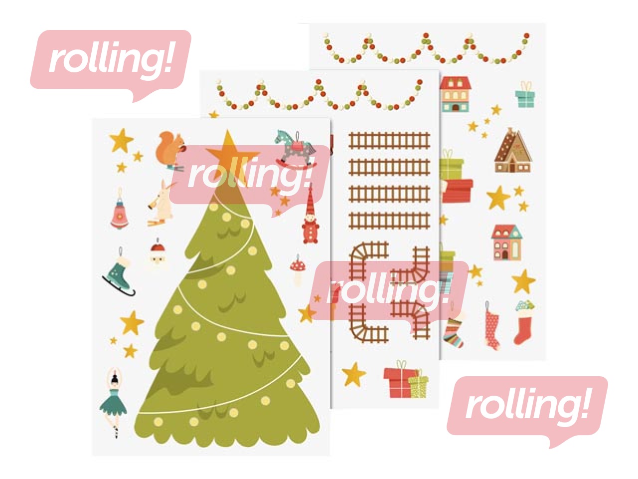 Декоративные наклейки на окна Рождество