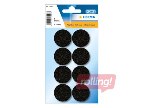 Līmējami filca aizsargpaliktņi Herma, 28 mm, melni