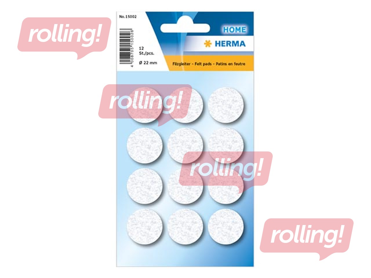 Līmējami filca aizsargpaliktņi Herma, 22 mm, balti