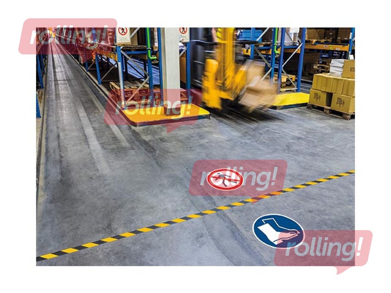 Floor marking sticker 