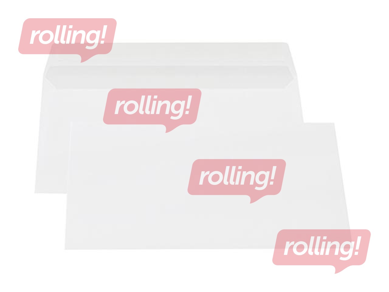 Envelopes with adhesive tape, DL, 1000 pcs. White