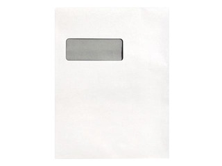 Envelopes with adhesive tape and the window, E4, 500 pcs. White