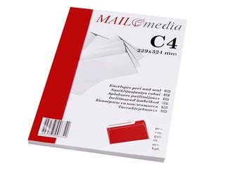 Ümbrikud iseliimuva kleepribaga , C4, 50 tk. Valge