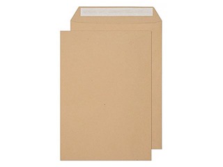 Envelopes with adhesive tape, C3, brown paper