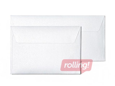 Envelope Millenium C6 with adhesive tape, 10 pcs, diamond white