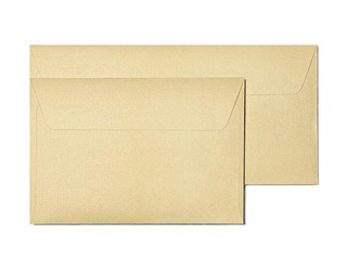 Envelope Millenium C6 with adhesive tape, 10 pcs, pearl gold