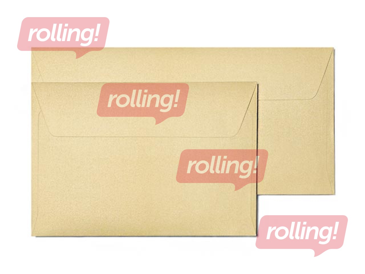 Envelope Millenium C6 with adhesive tape, 10 pcs, pearl gold