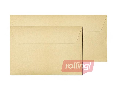 Ümbrik Millenium C6 kleeplindiga, 10 tk, kuldne