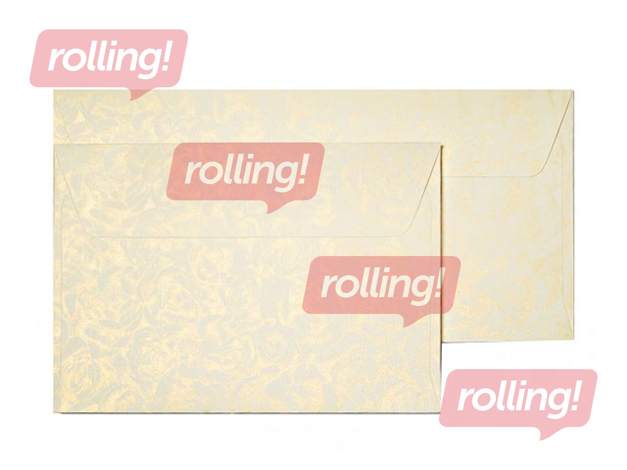 Aploksnes Millenium 70x110mm, 10 gab, ar  zeltainu ziedu rakstu