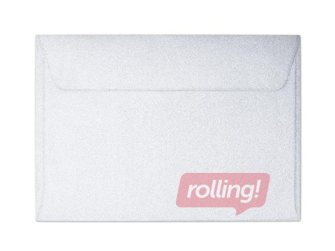 Decorative envelope diamont white, B7