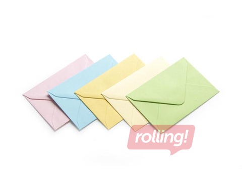 Envelopes, pastel mix, 70x100mm, 50 pcs.