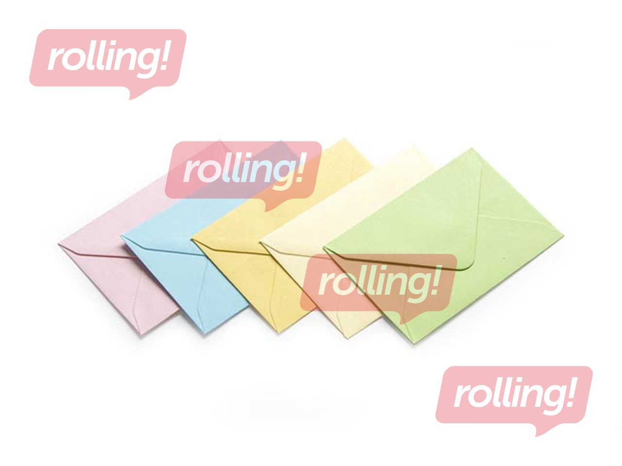 Envelopes, pastel mix, 70x100mm, 50 pcs.