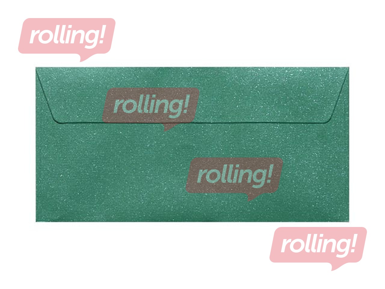 Envelopes with adhesive tape DL, 10 pcs., green with gloss
