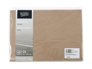 Aploksnes Kraft C5, 120g/m2, 10 gab, bēšas