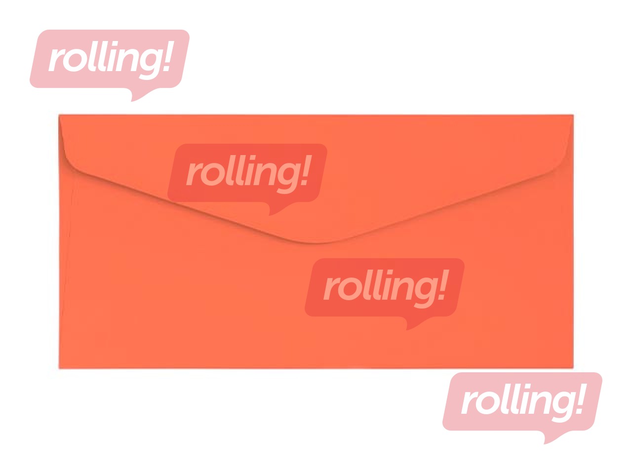 Envelopes Smooth coral DL, 10 pcs.