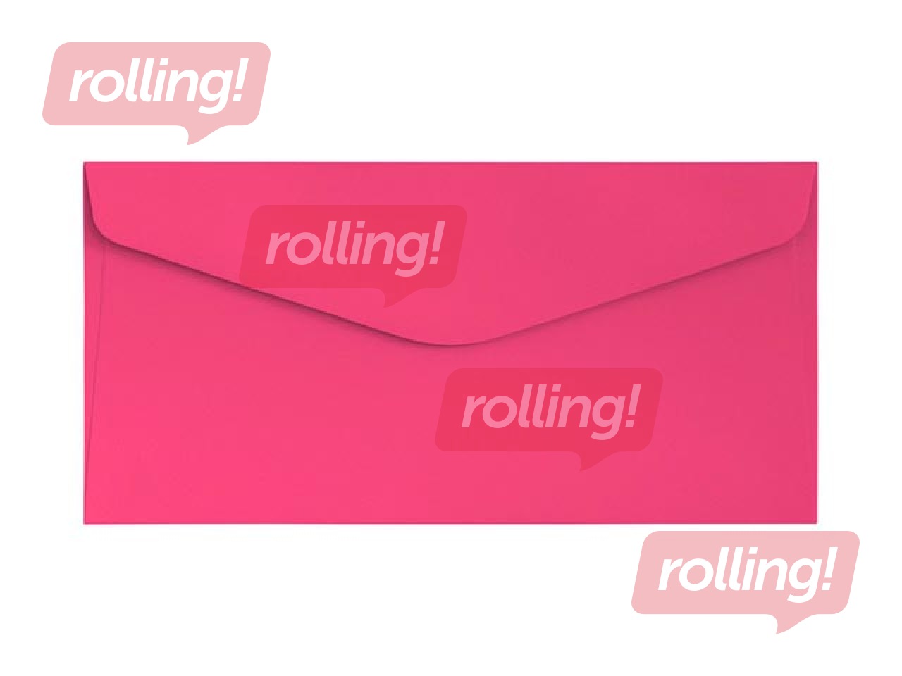 Envelopes Smooth pink DL, 10 pcs