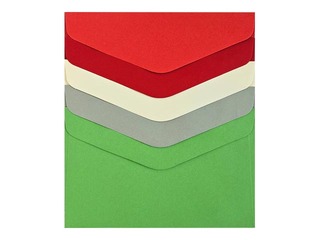 Конверты Smooth Mix C6, kрасные и зелёные, 10 шт.