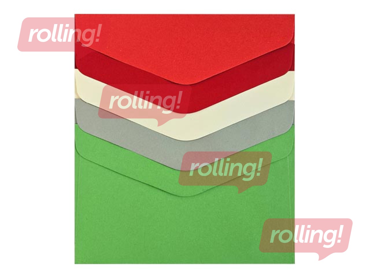 Ümbrikud Smooth mix C6, punane ja roheline, 10 tk.