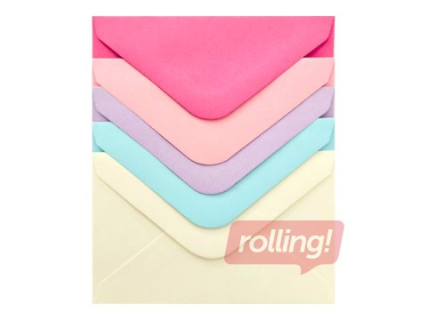 Envelopes Smooth Mix, pink and blue, 70x100mm, 10 pcs.
