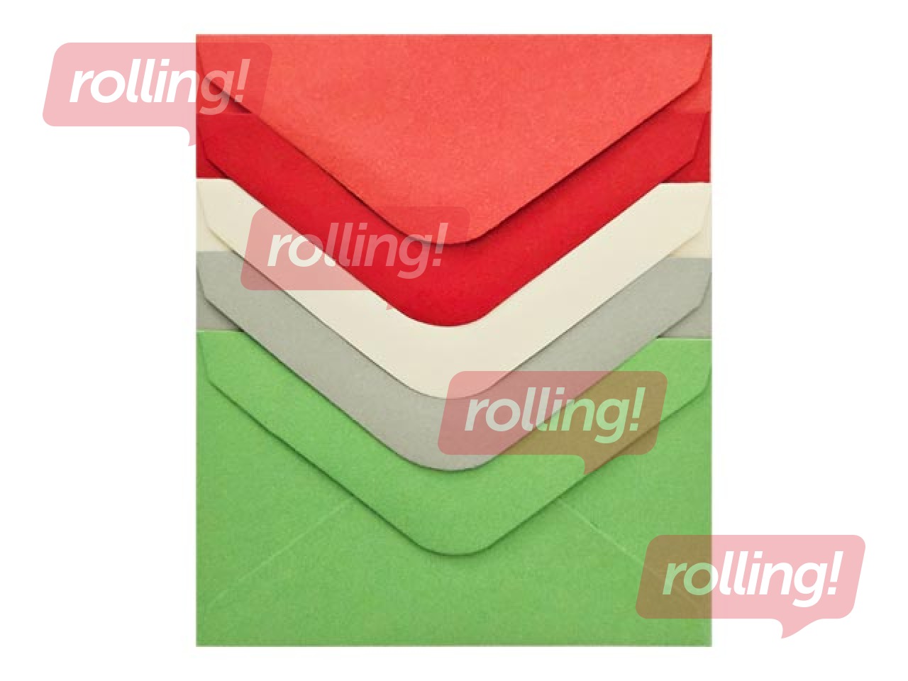 Envelopes Smooth mix, red and green, 70x100mm, 10 pcs.